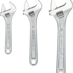 Adjustable Wrench Set, 3-Piece All Steel
