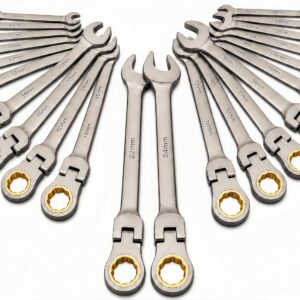 23-Piece Metric Wrench Set, Ratcheting Wrench Set